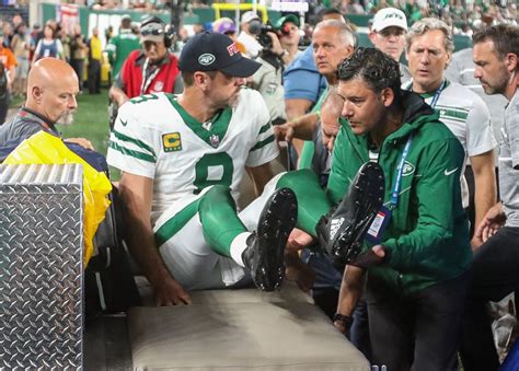 Jets fans are also experiencing the five stages of grief. At first, Jets fans denied Aaron's injury. They quickly grew angry but eventually started praying for his health. However, once they learned he suffered a season-ending injury, they became depressed. Now, all that's left is for them to accept it and move on (but that could take a long time).